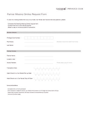 Missing Qmiles Request Form
