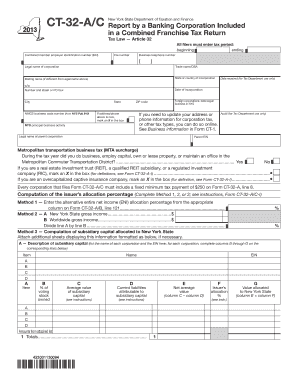 New York State Banking Corporation Franchise Tax Form