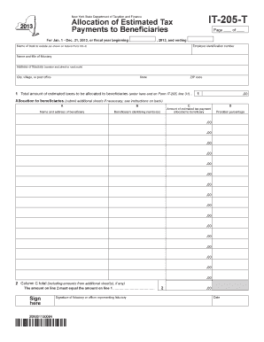 New York IT-205-T Form
