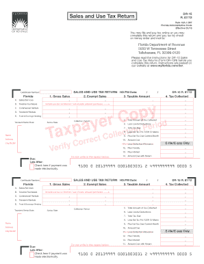 Florida Sales and Use Tax Return DR-15