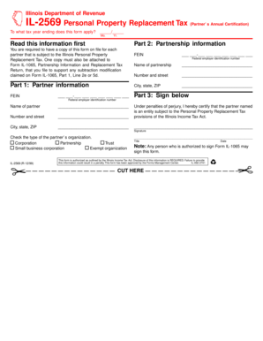 Illinois Personal Property Replacement Tax Form