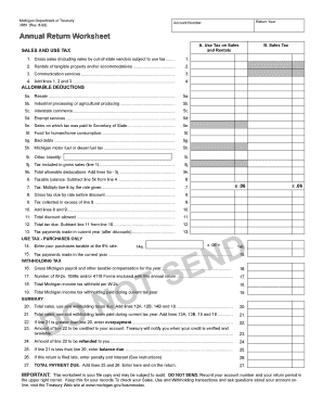 Michigan Sales and Use Tax Annual Return