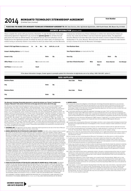 Monsanto Technology/Stewardship Agreement
