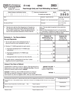 Ohio Pass-through Entity and Trust Withholding Tax Return