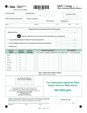 Ohio Universal Use Tax Return