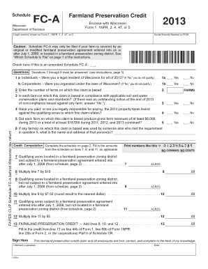 Wisconsin Farmland Preservation Credit Form