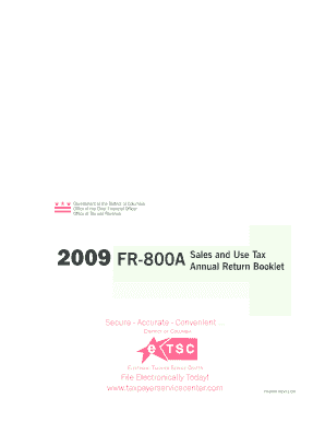 District of Columbia Annual Sales and Use Tax Return
