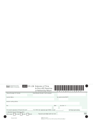 DC Franchise or Partnership Return Extension Form