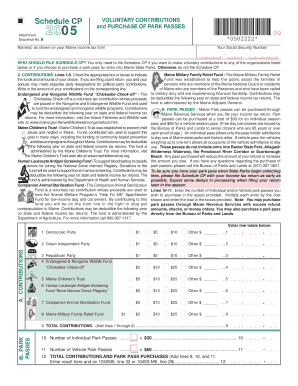 Schedule CP VOLUNTARY CONTRIBUTIONS 05 and bb - Mainegov - maine
