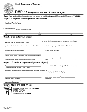Illinois RMP-14 Agent Designation Form