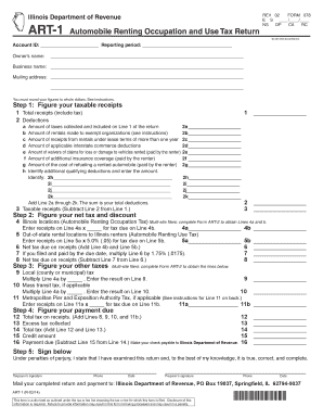 Illinois Automobile Renting Tax Return