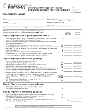 Illinois Underground Storage Tank Tax and Environmental Impact Fee Receiver Return