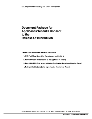 HUD Tenant Consent to Release Information