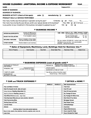 Cleaning Business Expenses Spreadsheet - Fill Online, Printable, Fillable,  Blank | pdfFiller