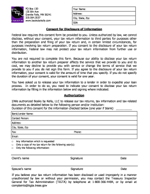 Tax Information Disclosure Consent Form