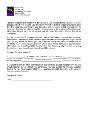 Tax Return Information Disclosure Consent Form