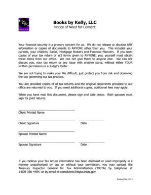 Tax Information Release Consent Form