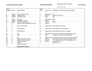 Maryland Form 500E Tax Year 2012