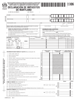 FORMA DECLARACIÓN DEL IMPUESTO SOBRE EL INGRESO LOCAL DE NO RESIDENTES DE MARYLAND