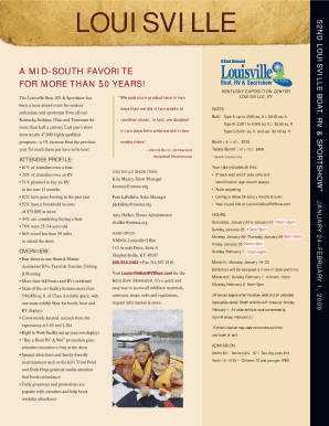 Louisville Boat RV & Sportshow Exhibitor Application