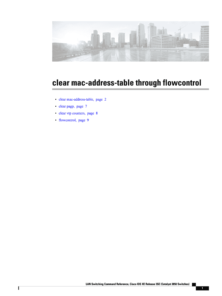 Fillable Online clear macaddresstable through flowcontrol Fax Email