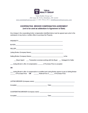 COOPERATING BROKER COMPENSATION AGREEMENT ...