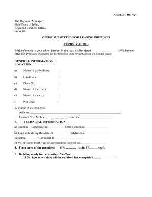 ANNEXURE 'A ' The Regional Manager, State Bank of ... - SBI