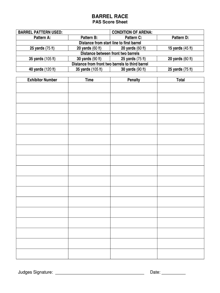 Race Score - Fill Online, Printable, Fillable, Blank | pdfFiller