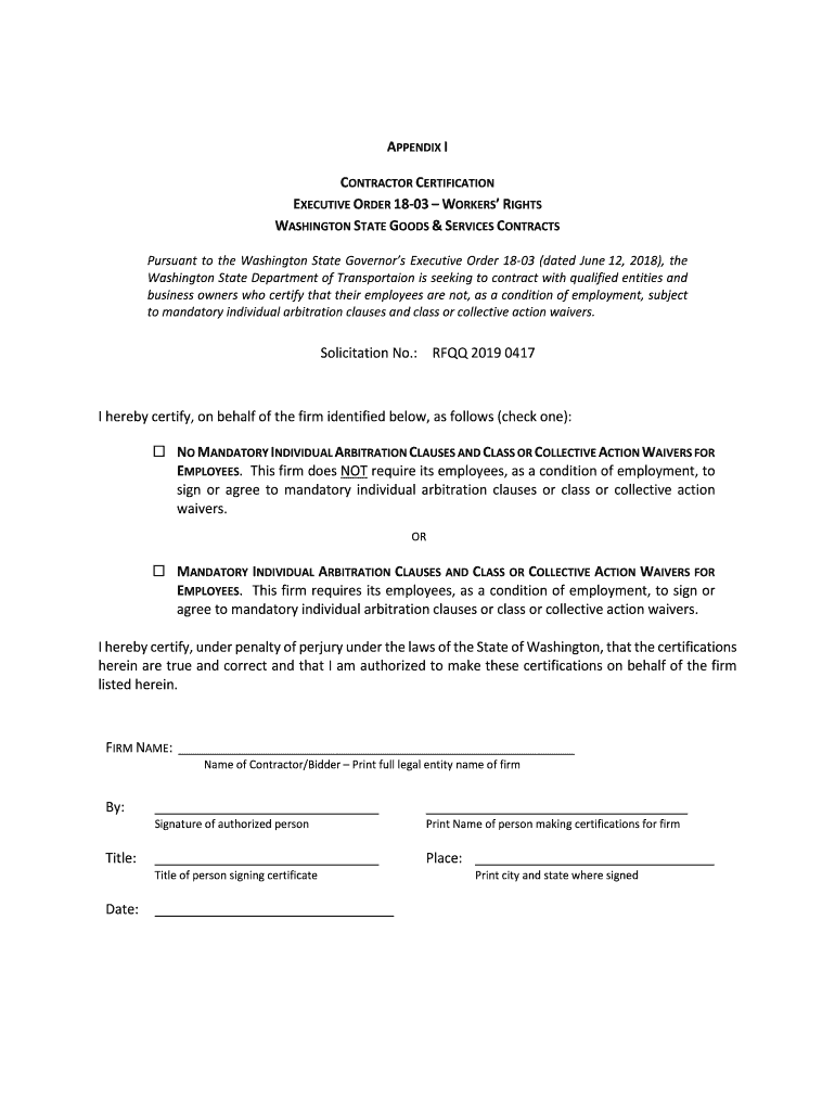 EXECUTIVE ORDER 18-03 WORKERS RIGHTS Preview on Page 1