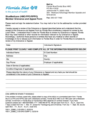 Fillable Online BlueOptions Appeal Form - Florida Blue Fax Email Print ...