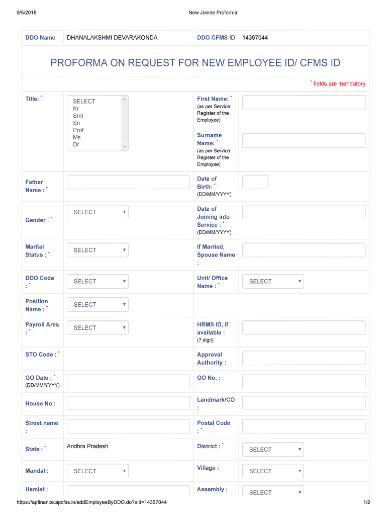 Cfms Id To Employee Id Fill Online, Printable, Fillable, Blank