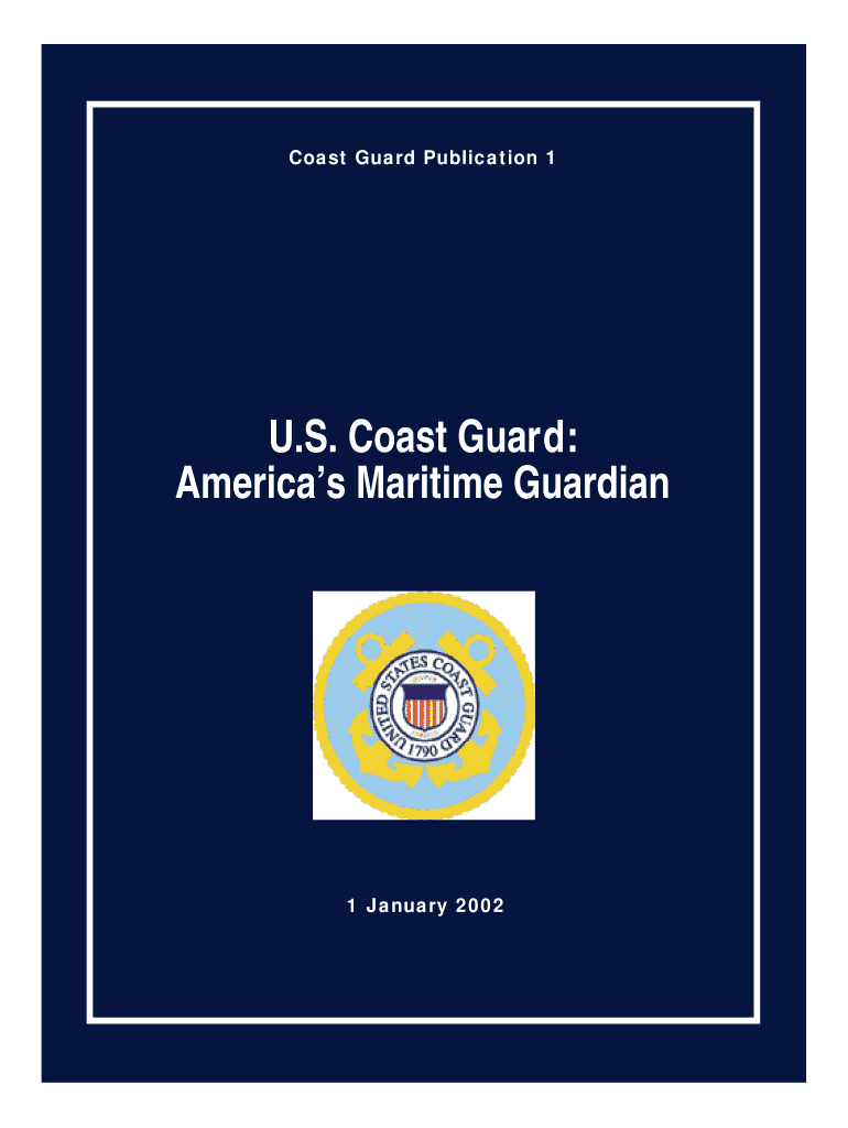 Fillable Online US Coast Guard Publication 1: US Coast Guard: America's ...
