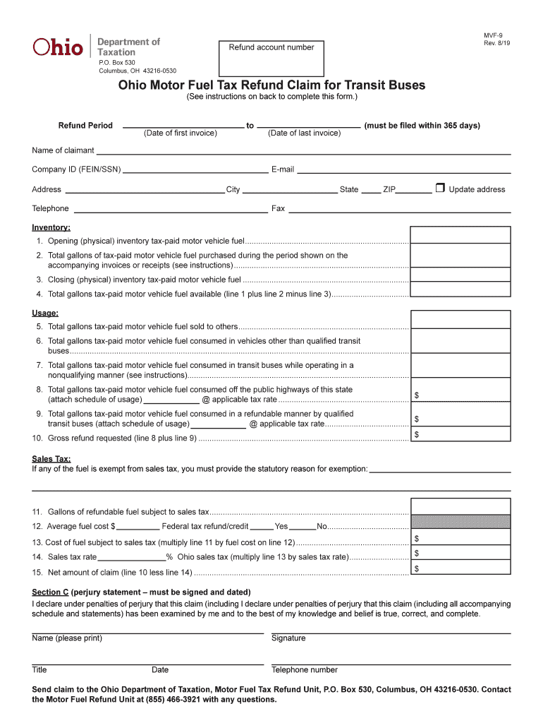 Ohio Fuel Tax Transit Fill Out Sign Online DocHub