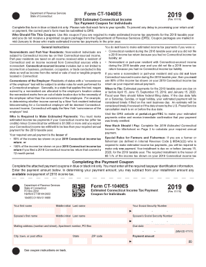 Fillable Online 2019 Form CT DRS CT-1040ES Fill Online, Printable ...