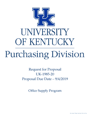 Request for Proposal UK-1985-20 Proposal Due Date9/4 ...