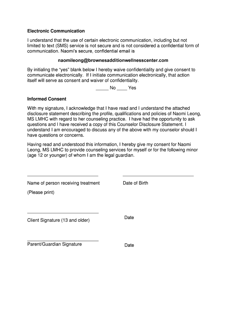 therapist form Preview on Page 1