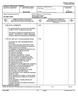 Preparation and execution of this plan of correction ... - IN.gov