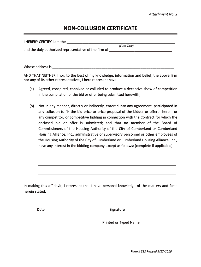 2016 MD Cumberland Housing Form 512 Preview on Page 1