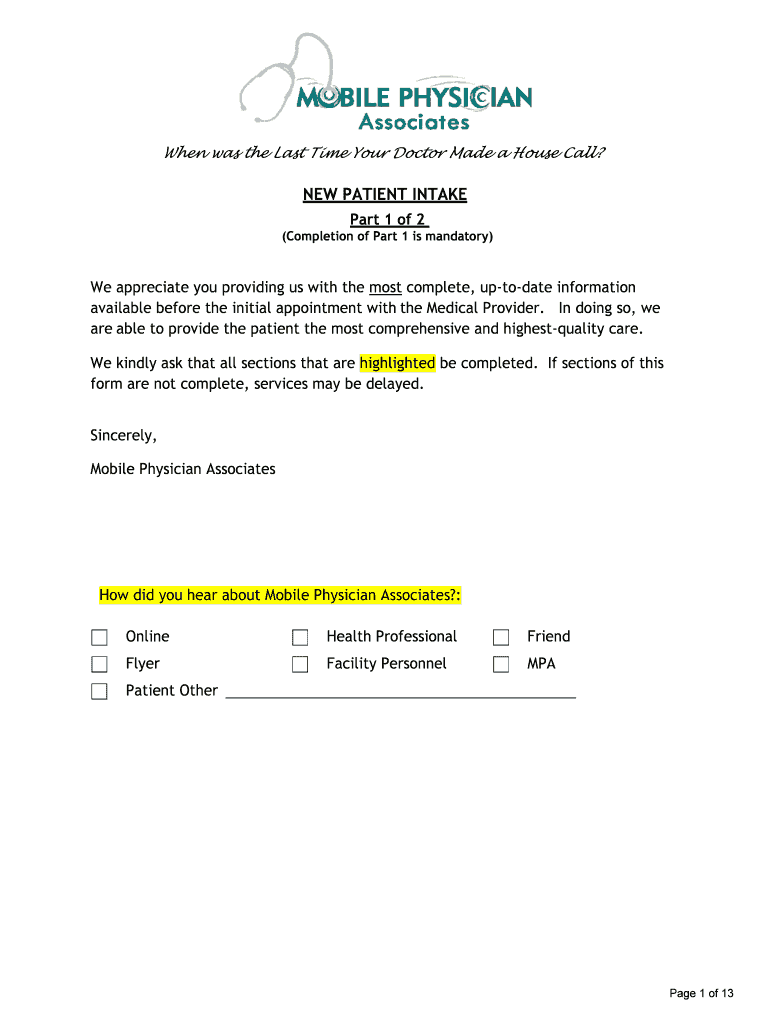 Fillable Online Do Doctors Who Make House Calls Still Exist? Landmark