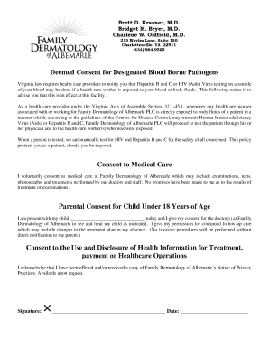 Virginia Deemed Consent for Blood Borne Pathogens