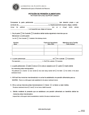peticiÓn de pensiÓn alimentaria
