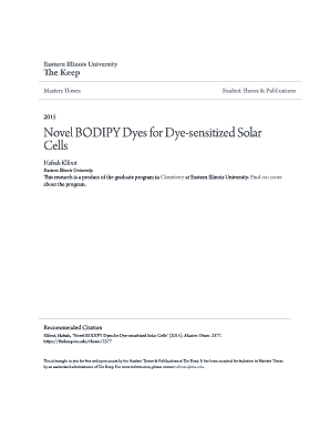 Novel BODIPY Dyes for Dye-sensitized Solar Cells