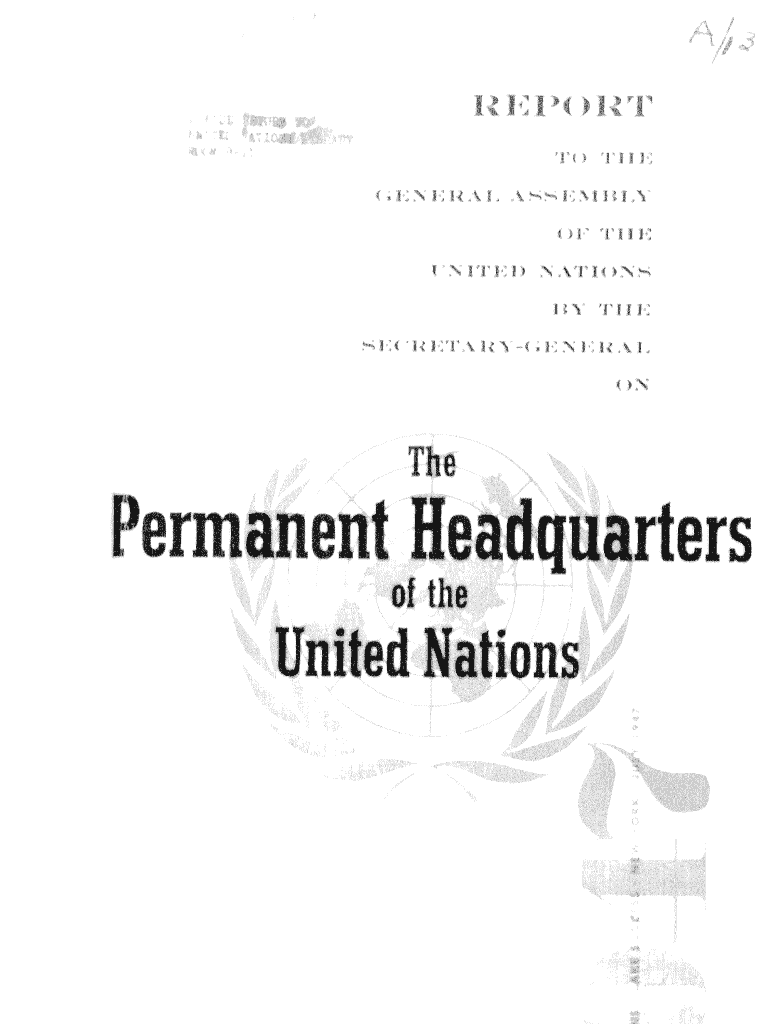 Fillable Online Headquarters Agreement United Nations Treaty