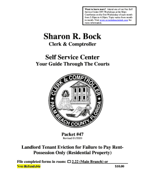 Packet 47 Landlord Tenant Eviction. Self-Service Center forms