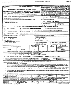 Fillable Online Industrial Safety Consulting Services NRC Form 241 ...