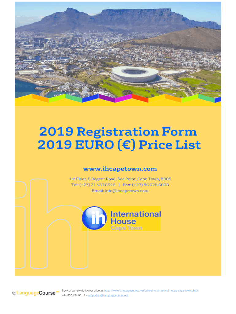 Fillable Online International House, Cape Town Prices. International
