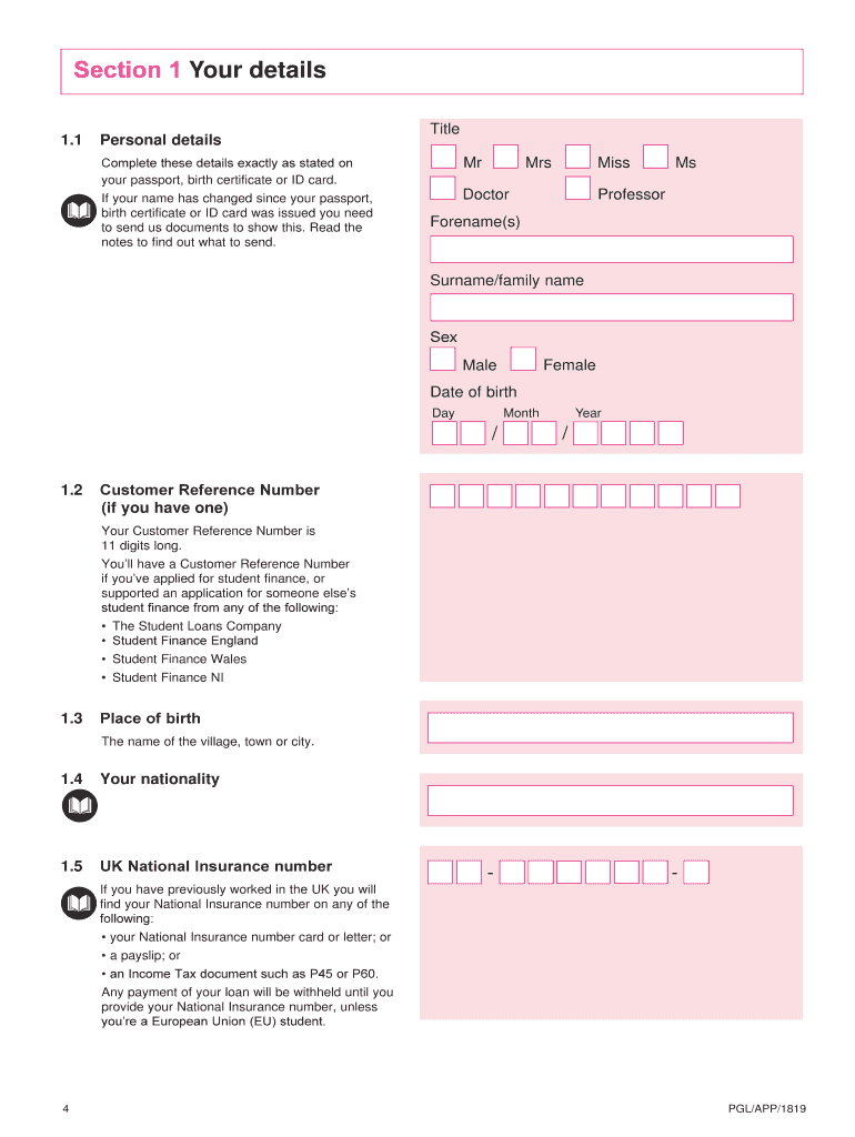 Fillable Online Postgraduate Loan Application Form. Postgraduate Loan Application Form Fax Email
