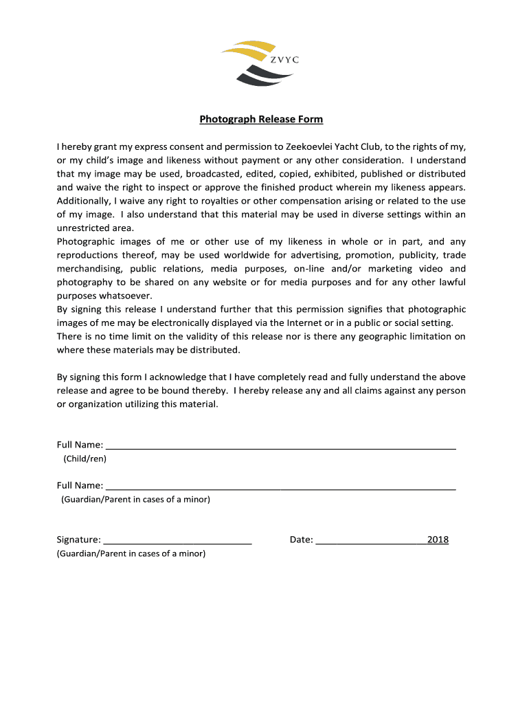 Fillable Online zvyc co I hereby grant my express consent and