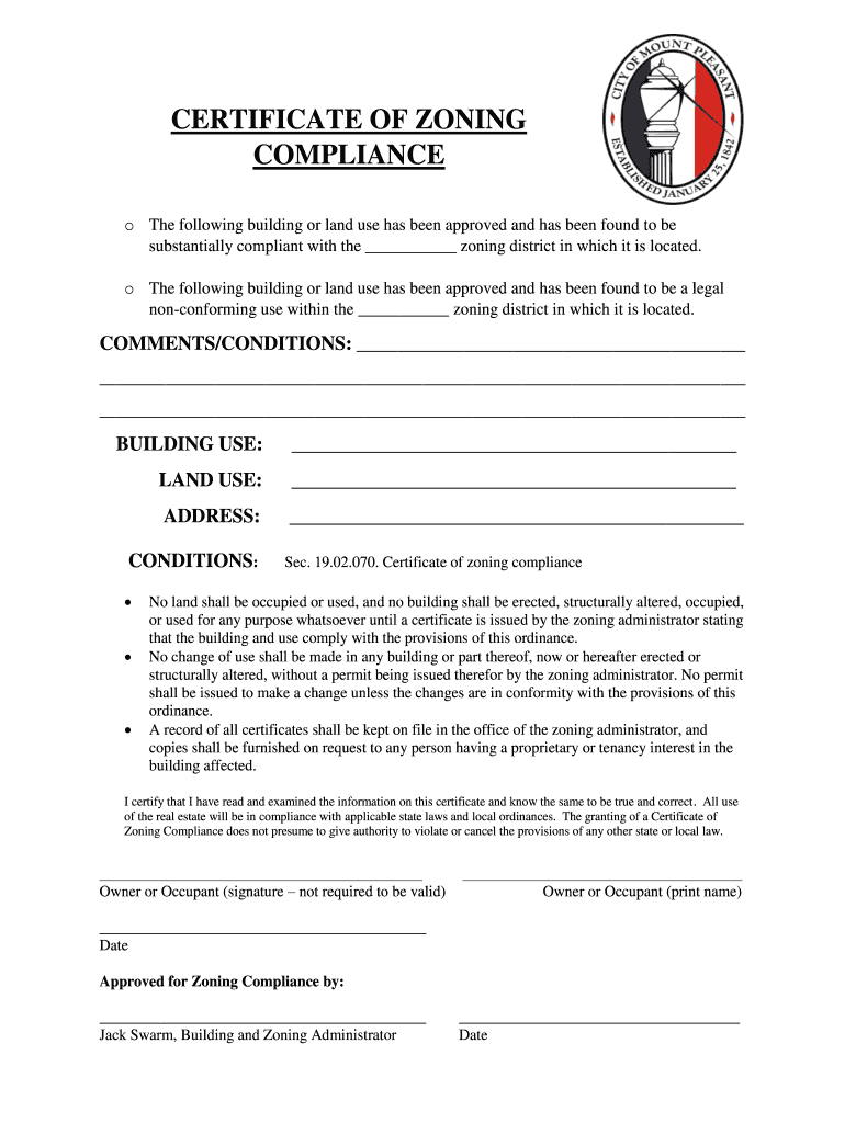 Fillable Online article 4 zoning districts and dimensional regulations