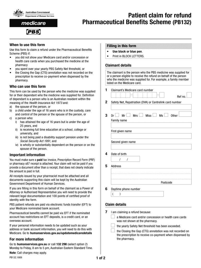 pb132 form Preview on Page 1